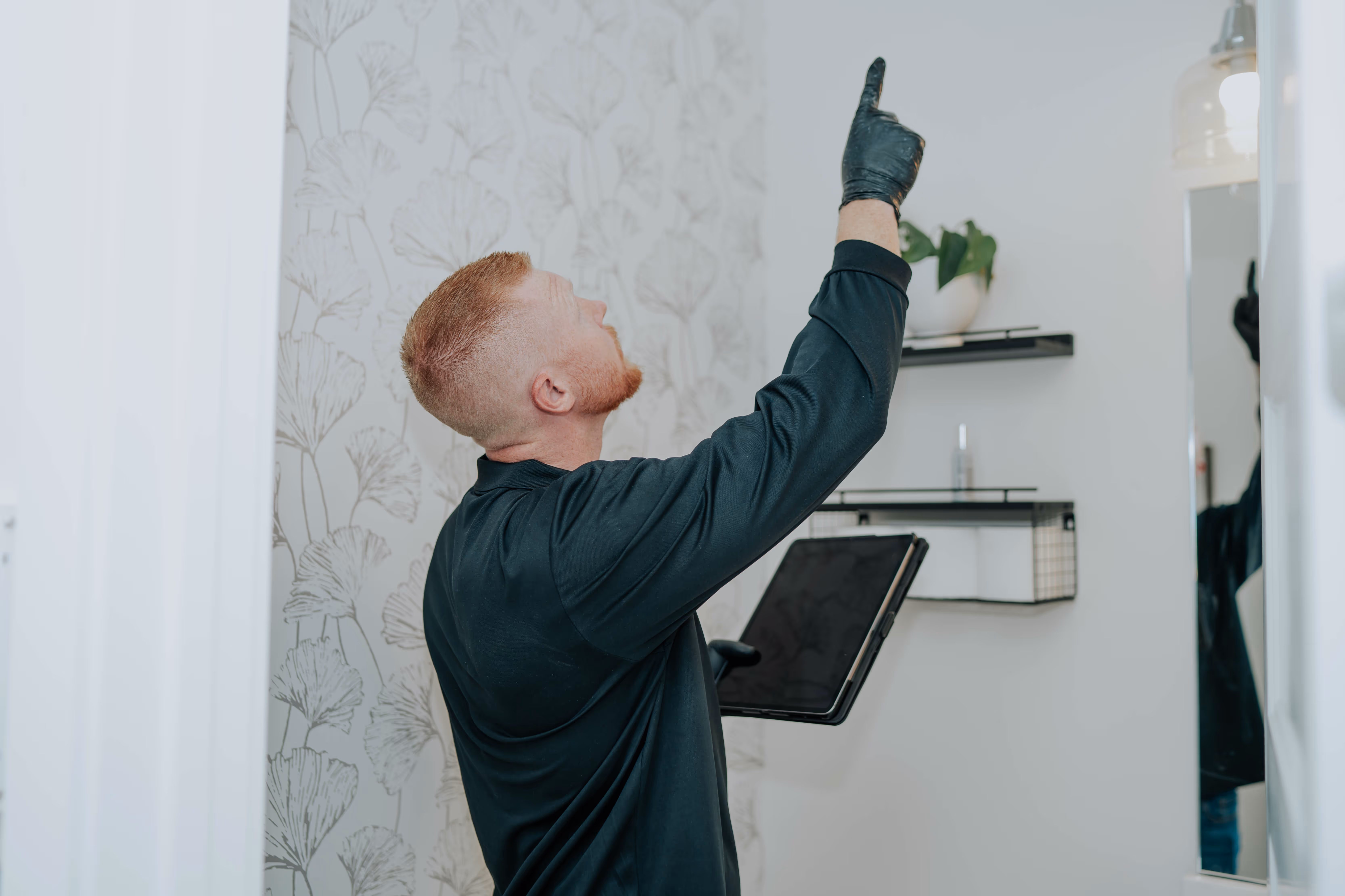 My Pure Environment specialist inspecting a property to locate the odor source